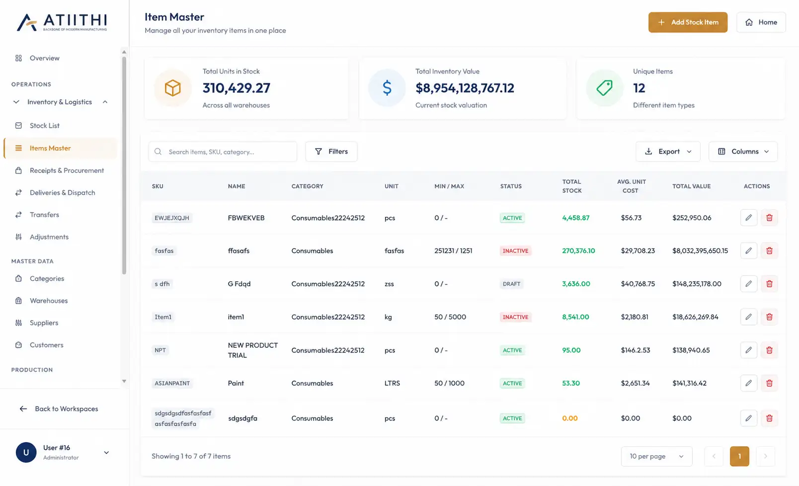 Recipe and Multi-Level BOM Builder Console