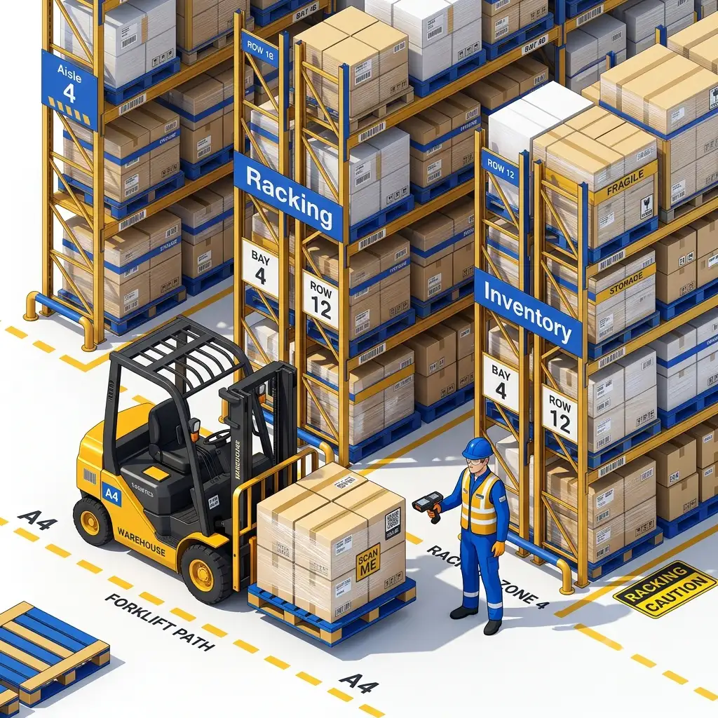 Warehouse Barcode Scan & Forklift